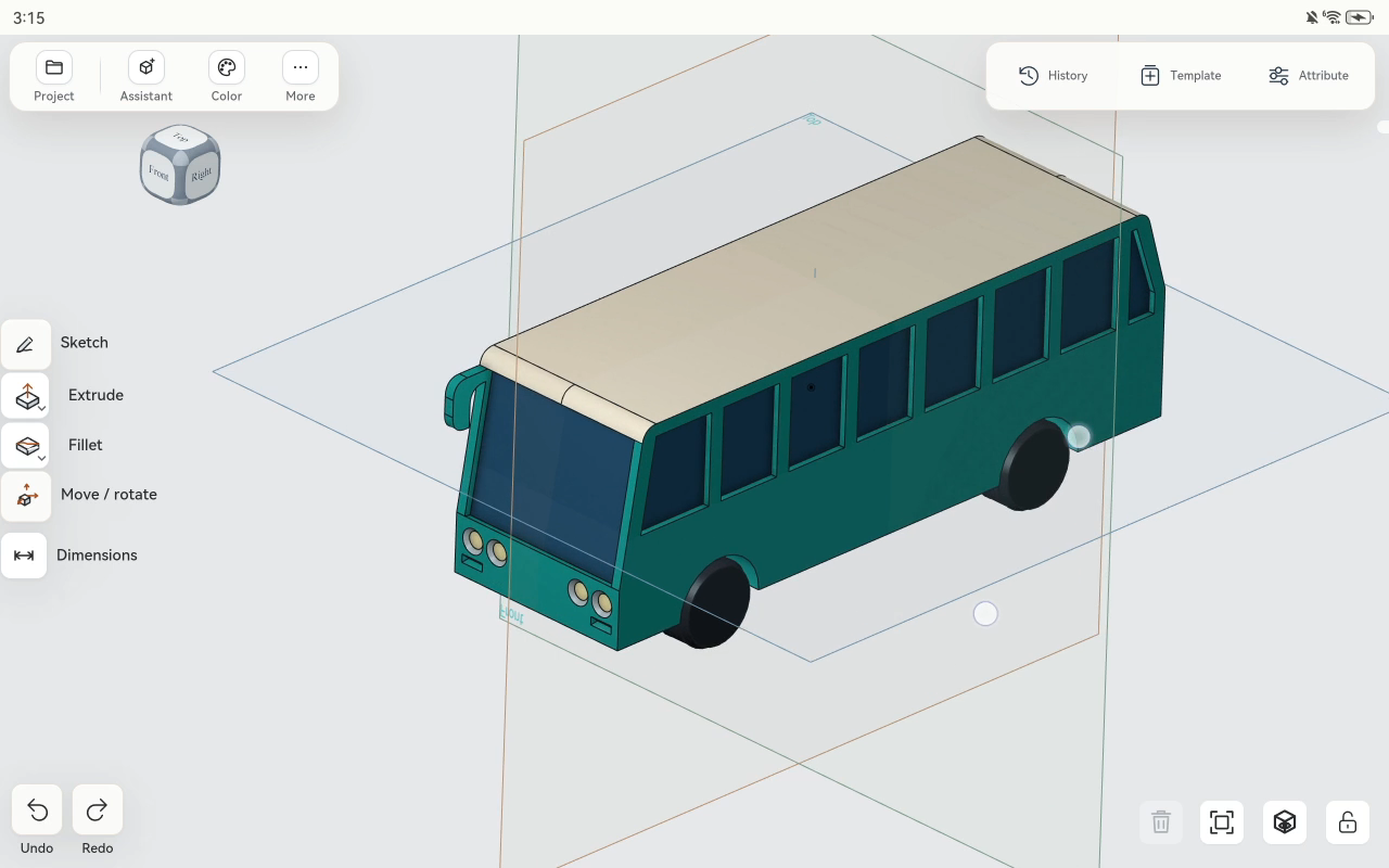 AI Color Design for CAD Models on a Tablet