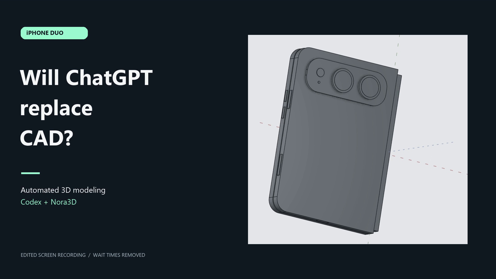 I think ChatGPT will eventually replace all CAD software