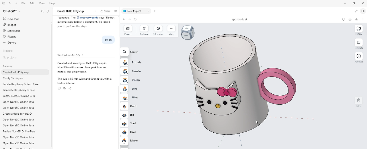 ChatGPT Builds a Hello Kitty Mug: Rethinking Manual CAD