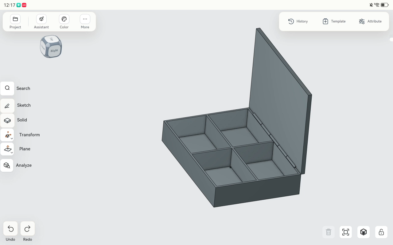 Hinged Box Design Comes to Nora3D on a Tablet