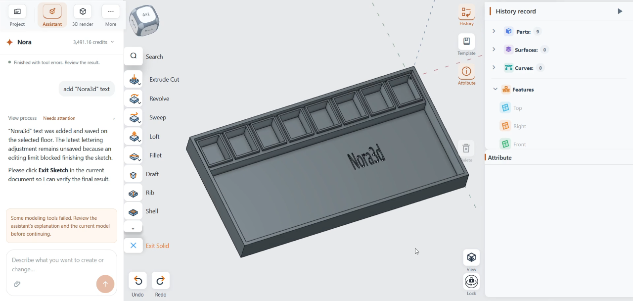 Text-to-CAD Is Useful When You Can Keep Working on the Model
