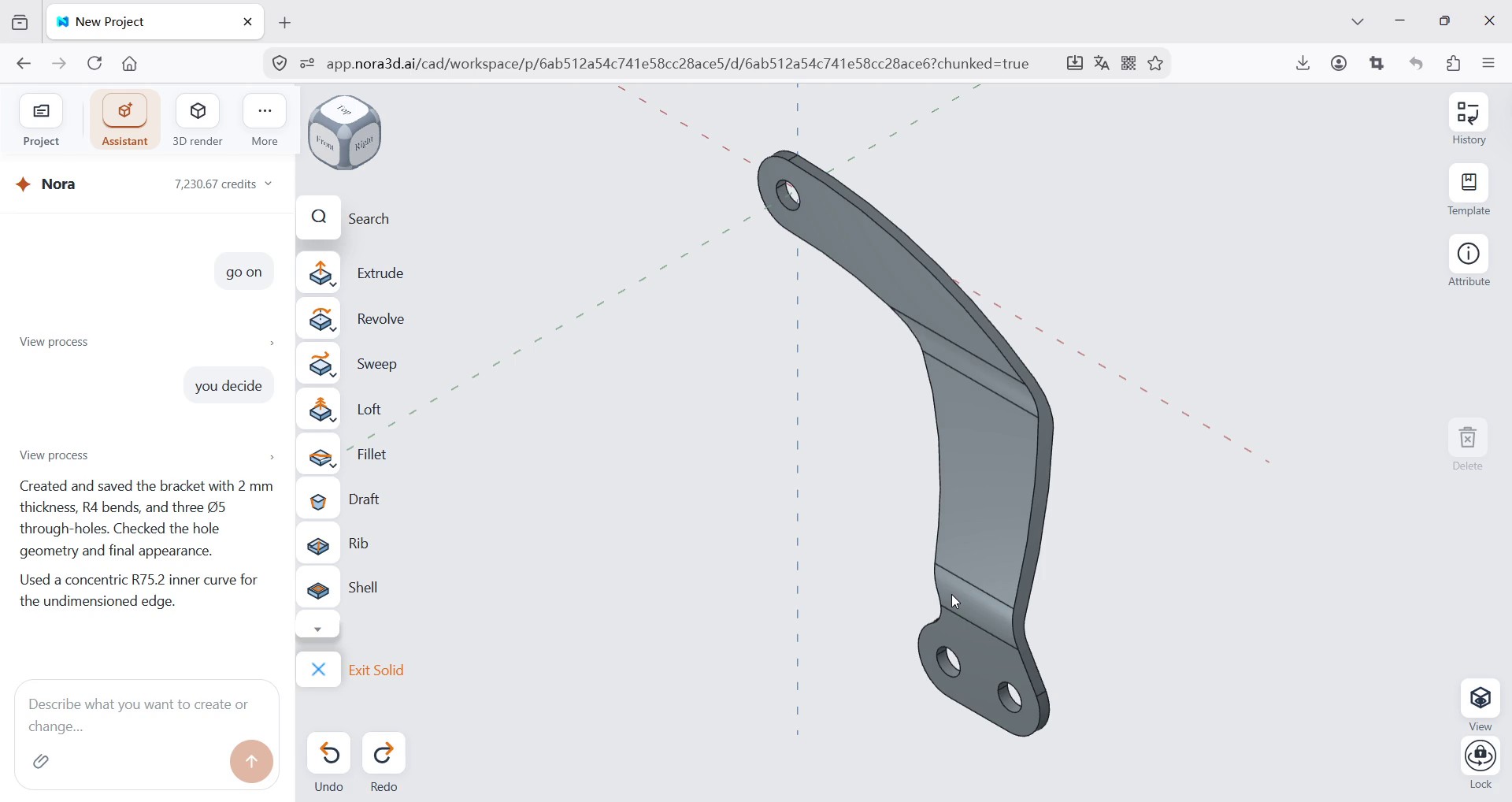 Building a Curved Offset Bracket from a Drawing
