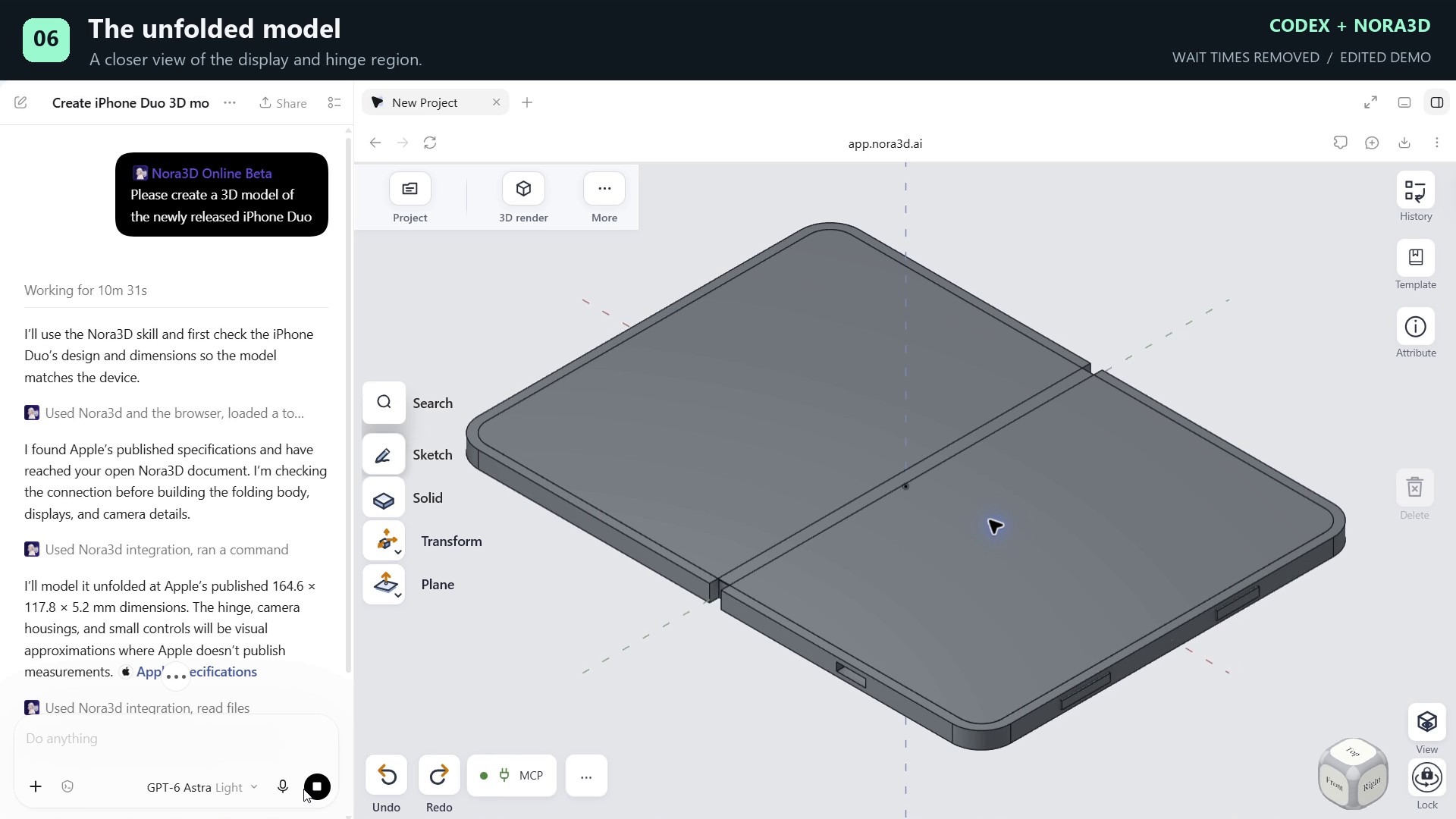 Build It, Then Fold It: A Phone Concept in Nora3D
